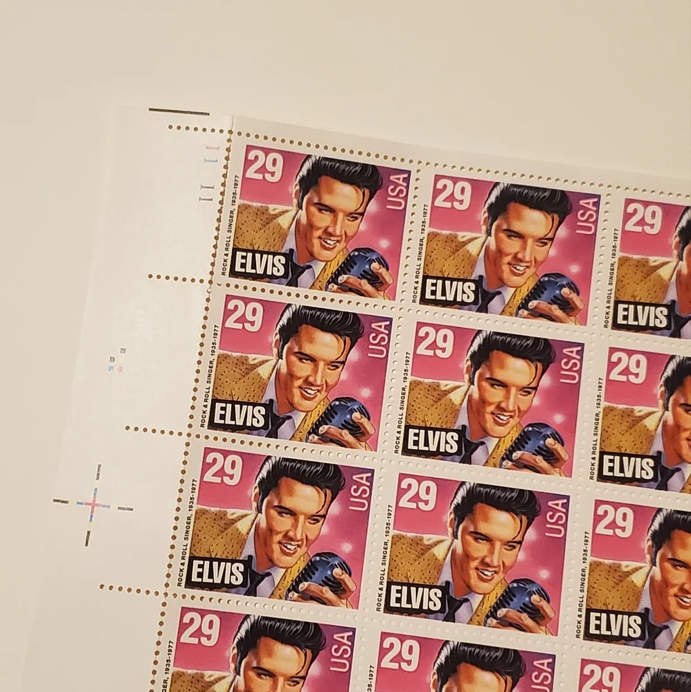 USPS 1992 Commemorative Elvis Presley Stamp Sheet